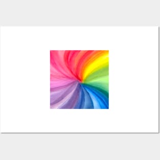 Hypnotic Rainbow (abstract watercolor) Posters and Art